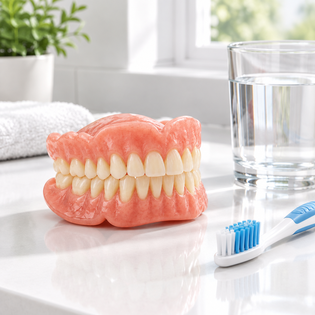 Heat-Forming Denture Set with Custom Fit