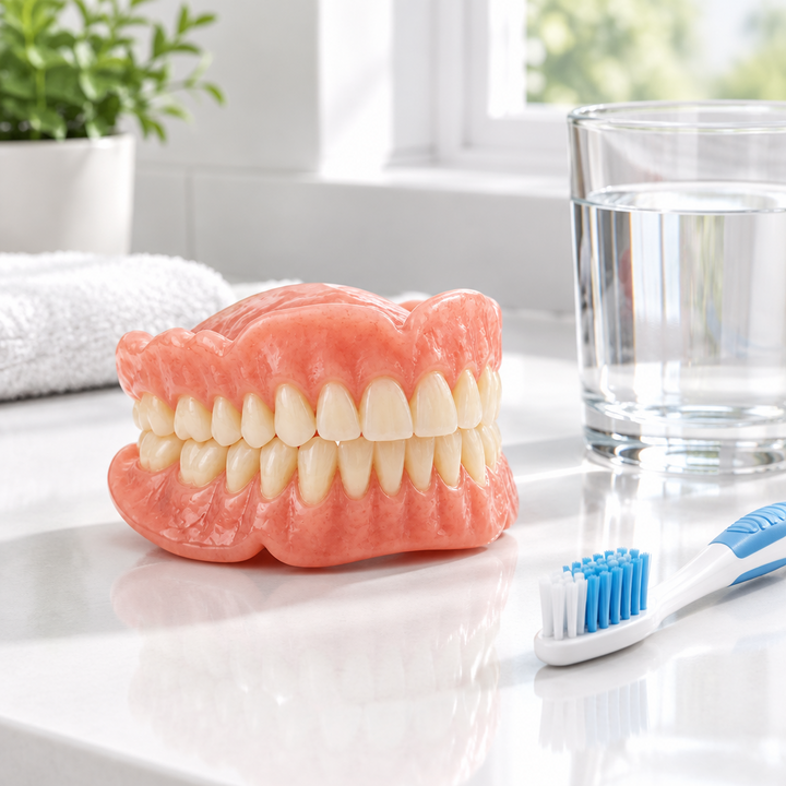 Heat-Forming Denture Set with Custom Fit