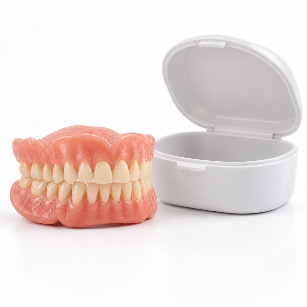 Moldable Denture Set for At-Home Fitting