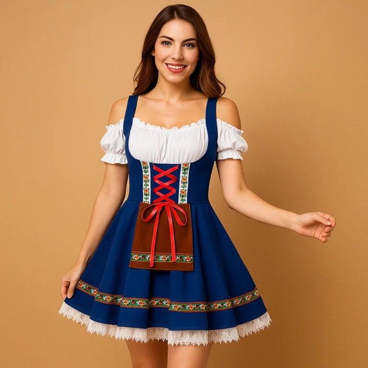 Traditional Oktoberfest Dirndl Dress with Flattering Fit 4