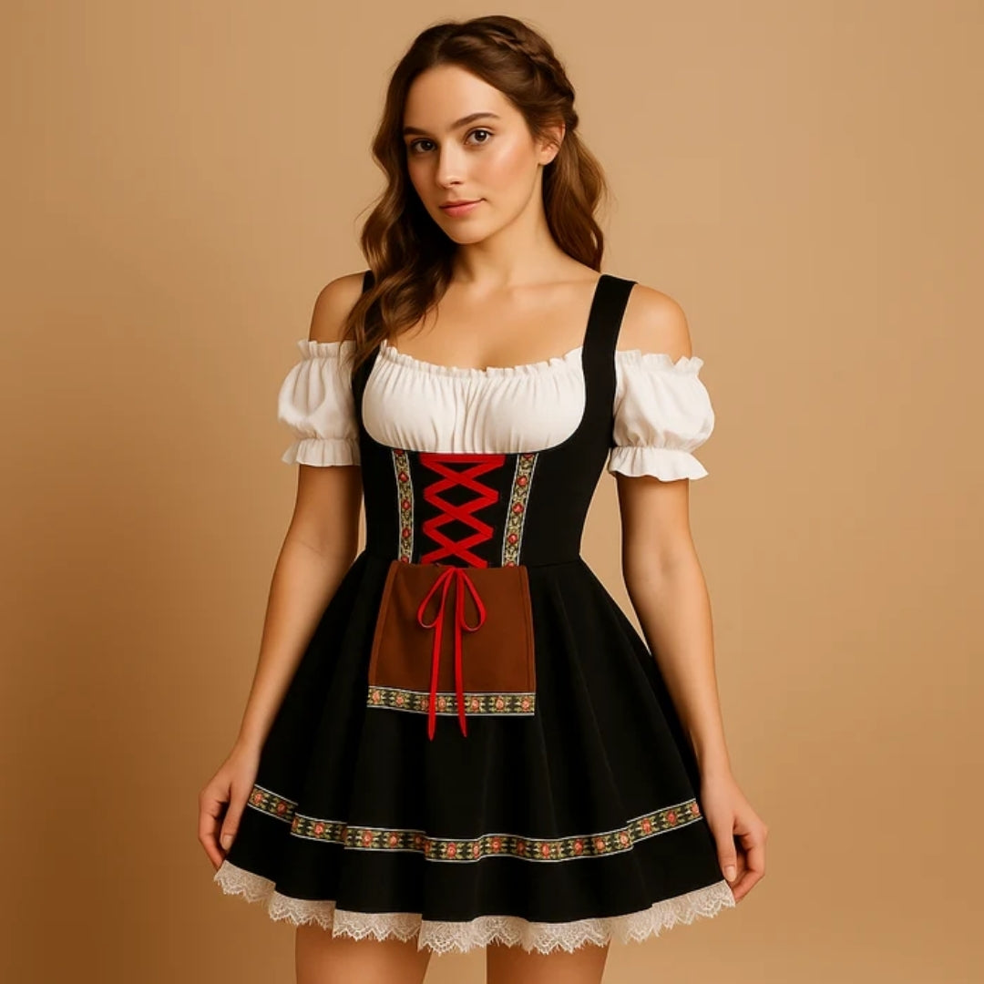Traditional Oktoberfest Dirndl Dress with Flattering Fit 7