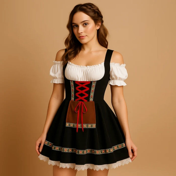 Traditional Oktoberfest Dirndl Dress with Flattering Fit 7