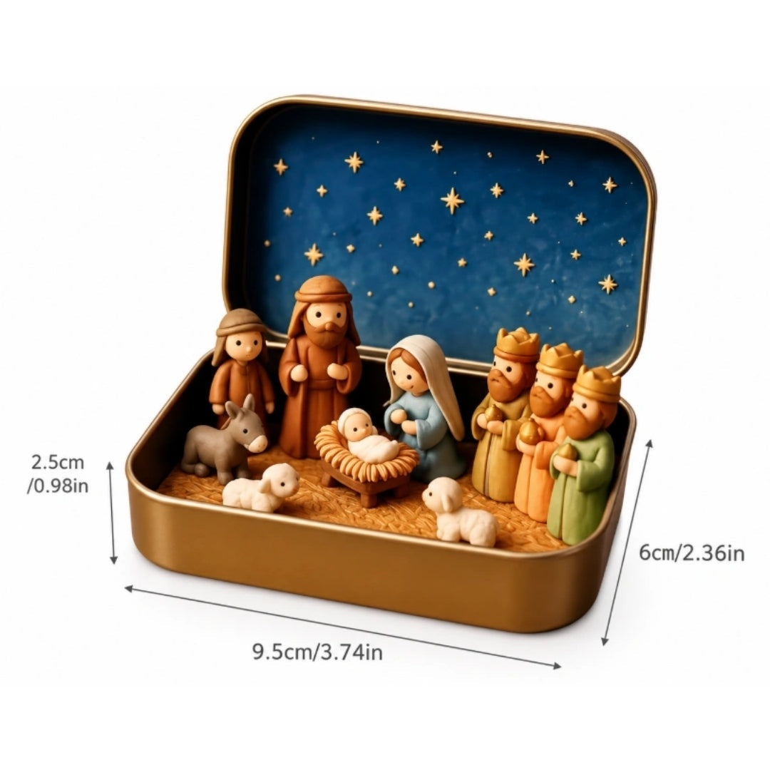 Nativity Scene in a Stylish Keepsake Box 4
