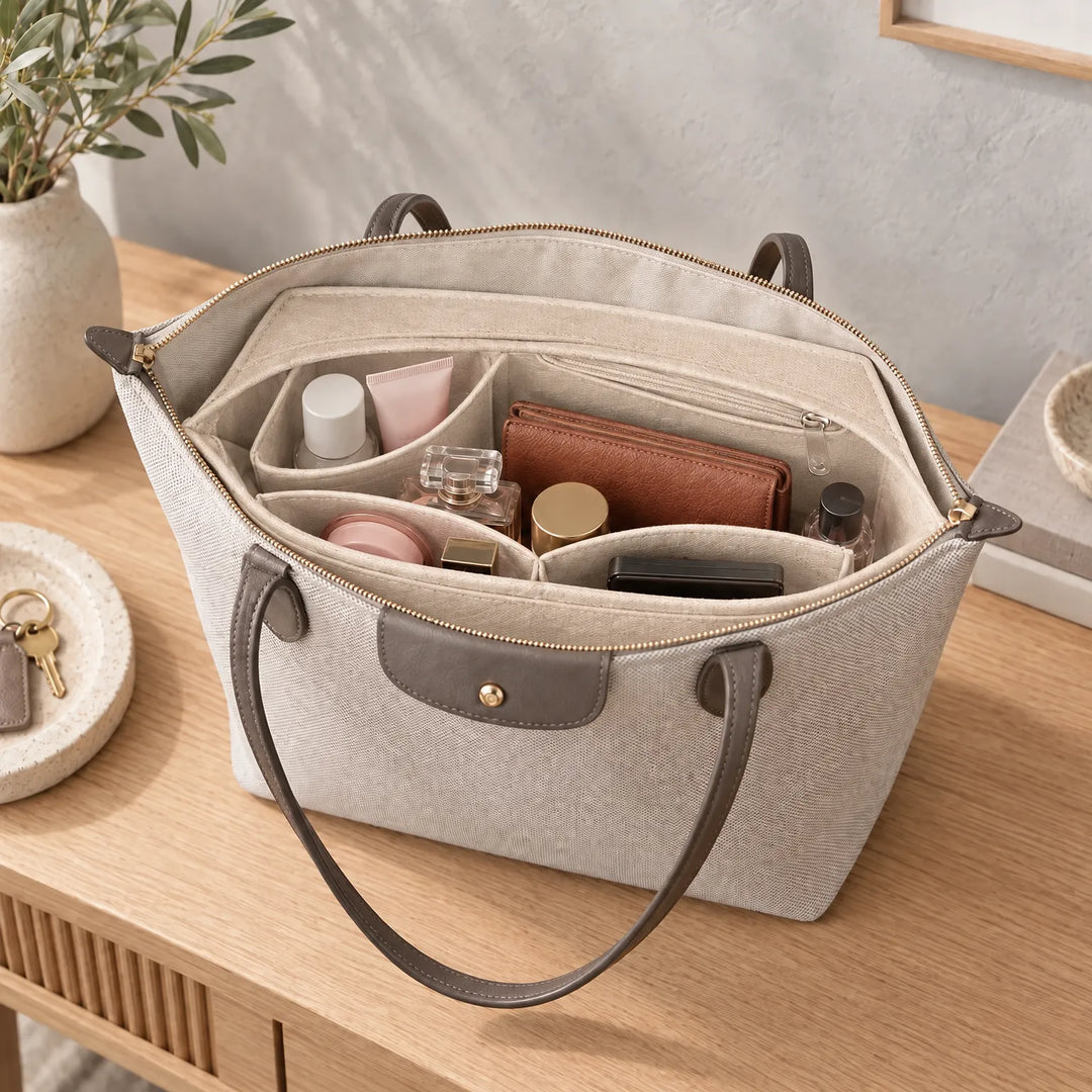Makeup Purse Organizer Insert For Tote Bags