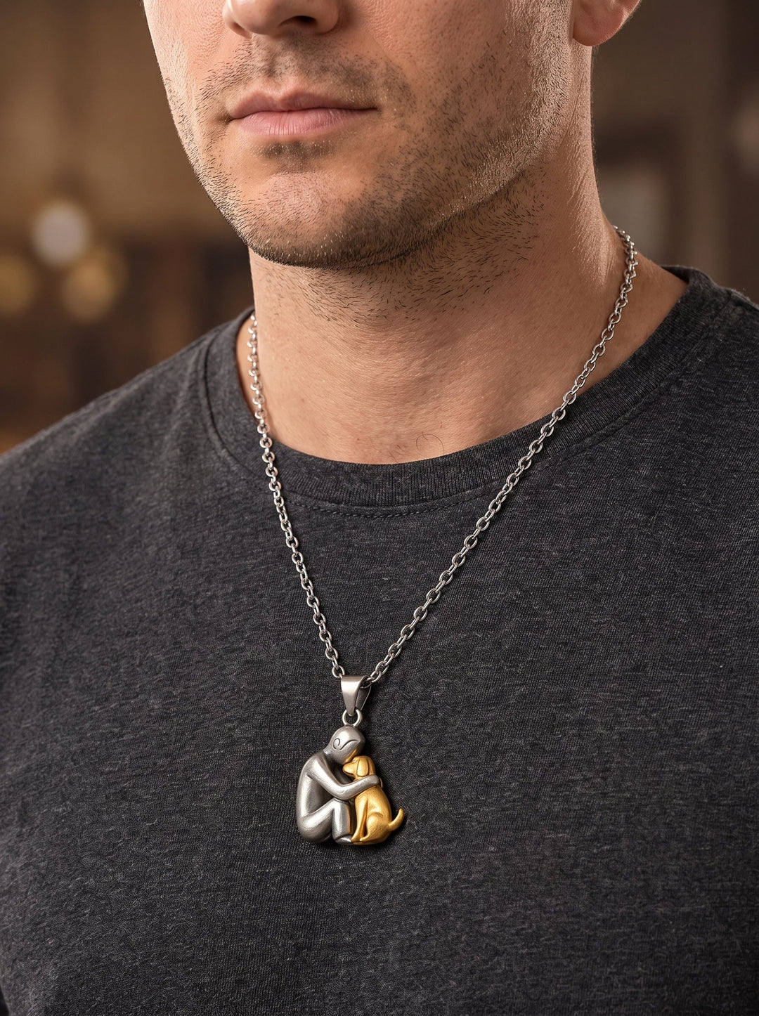 Elegant Pet Silhouette Pendant Necklace with Adjustable Chain 11