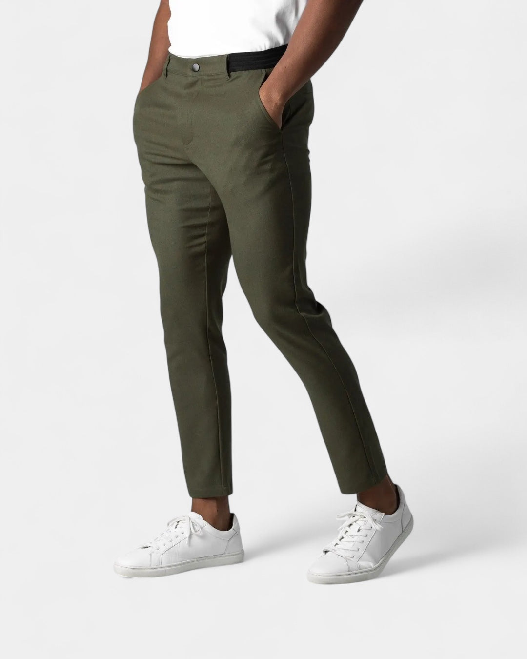 Men's Slim Tapered Stretch Pants for Work and Everyday Wear 4