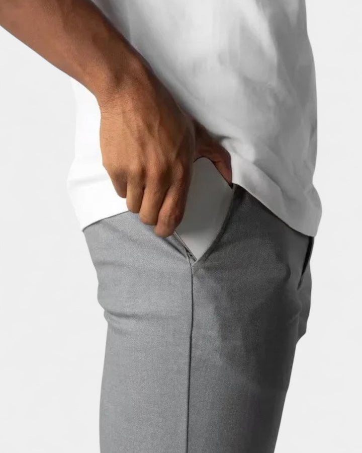 Men's Slim Tapered Stretch Pants for Work and Everyday Wear 6