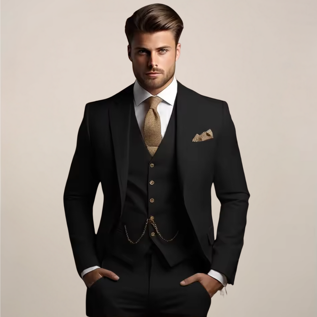 Men's Breathable Three-Piece Wedding Suit - Tailored Spring Formalwear 6