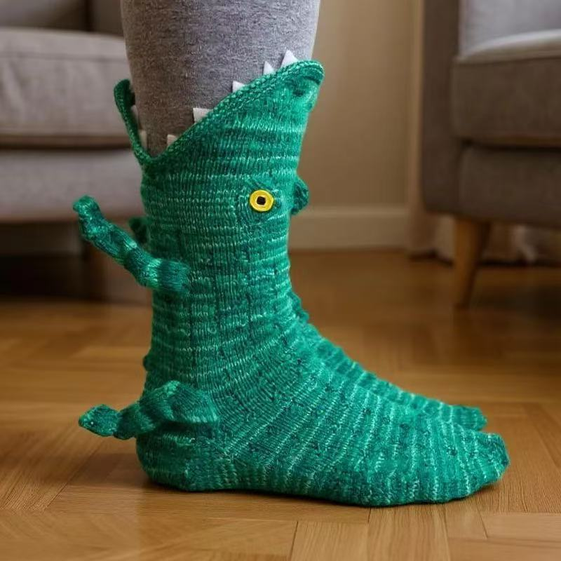 Warm Knit Slipper Socks with 3D Animal Design and Non-Slip Grip 15