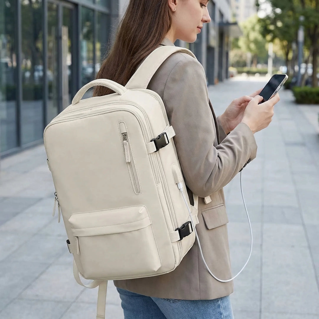 Water-Resistant Travel Backpack With USB Port - Trekvorr