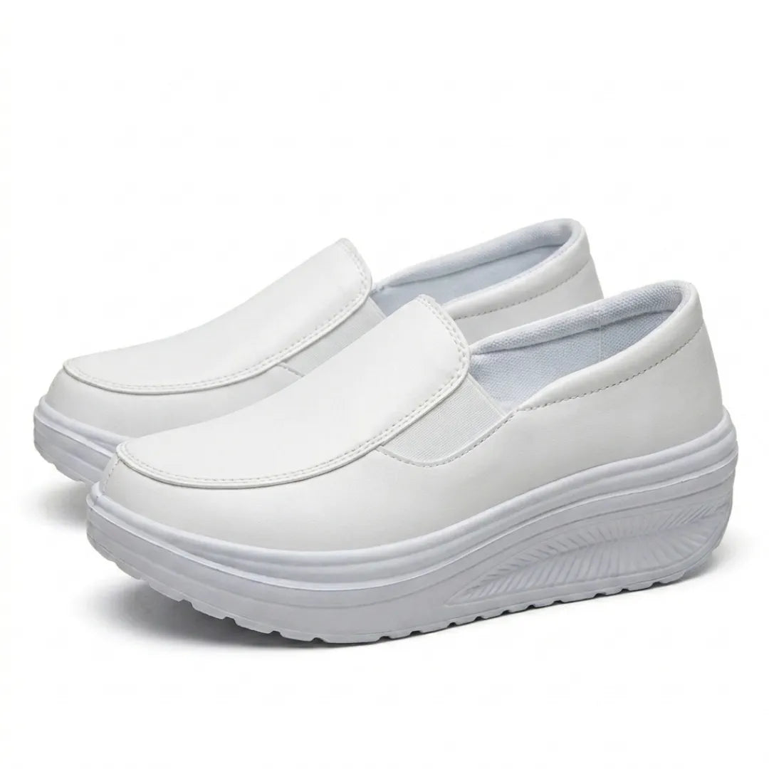 Women's Comfortable Slip-On Shoes with Cushioned Wedge Sole 16