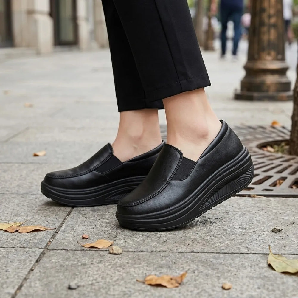 Women's Comfortable Slip-On Shoes with Cushioned Wedge Sole 2