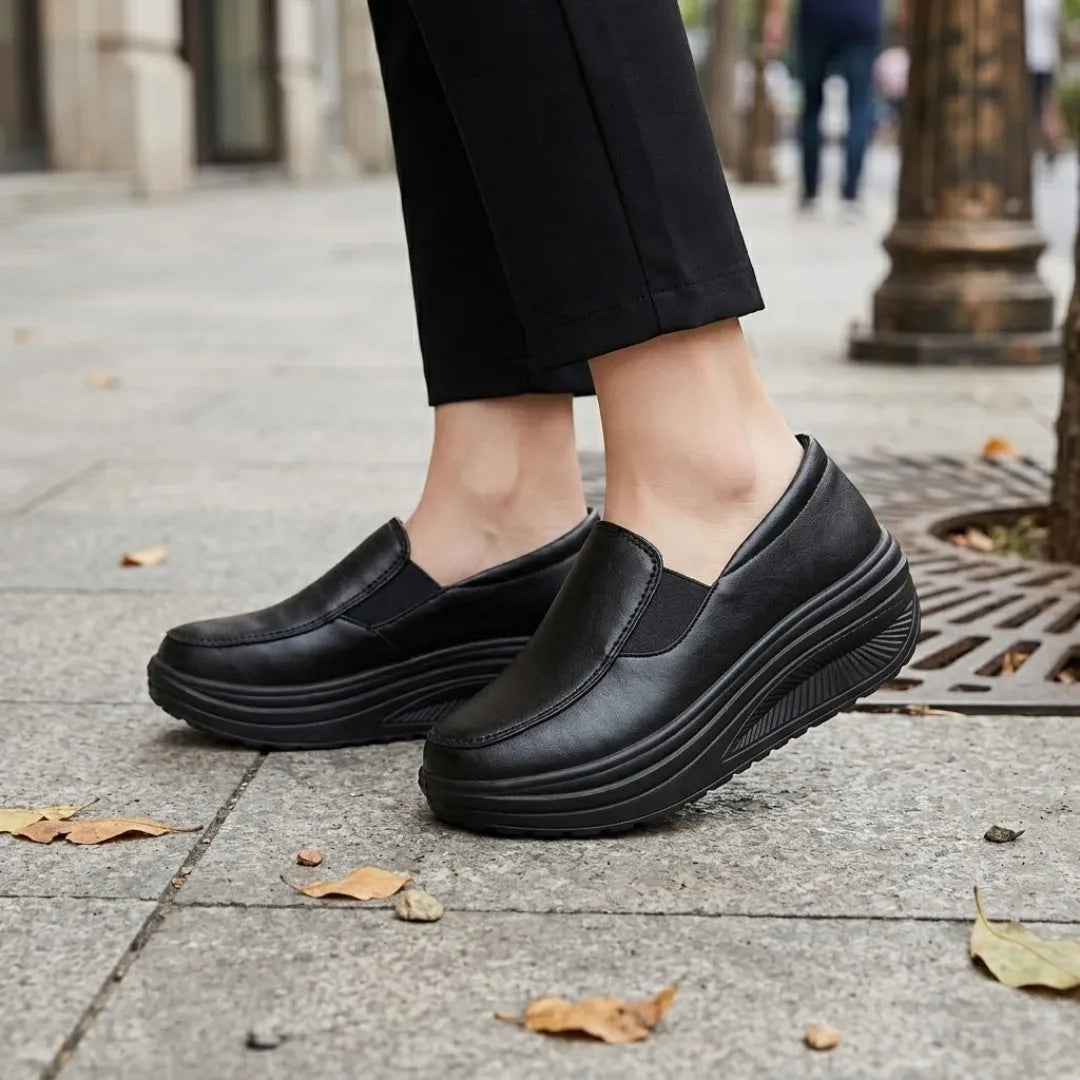 Women's Comfortable Slip-On Shoes with Cushioned Wedge Sole 2