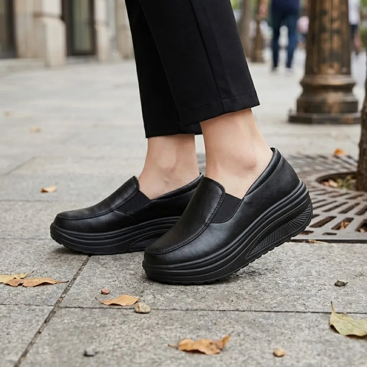 Women's Comfortable Slip-On Shoes with Cushioned Wedge Sole 2