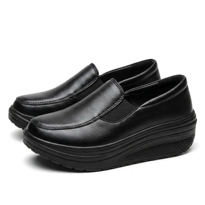 Women's Comfortable Slip-On Shoes with Cushioned Wedge Sole 7