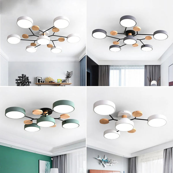 Slim Designer Ceiling Light with Hand-Finished Wrought Iron Detail 1