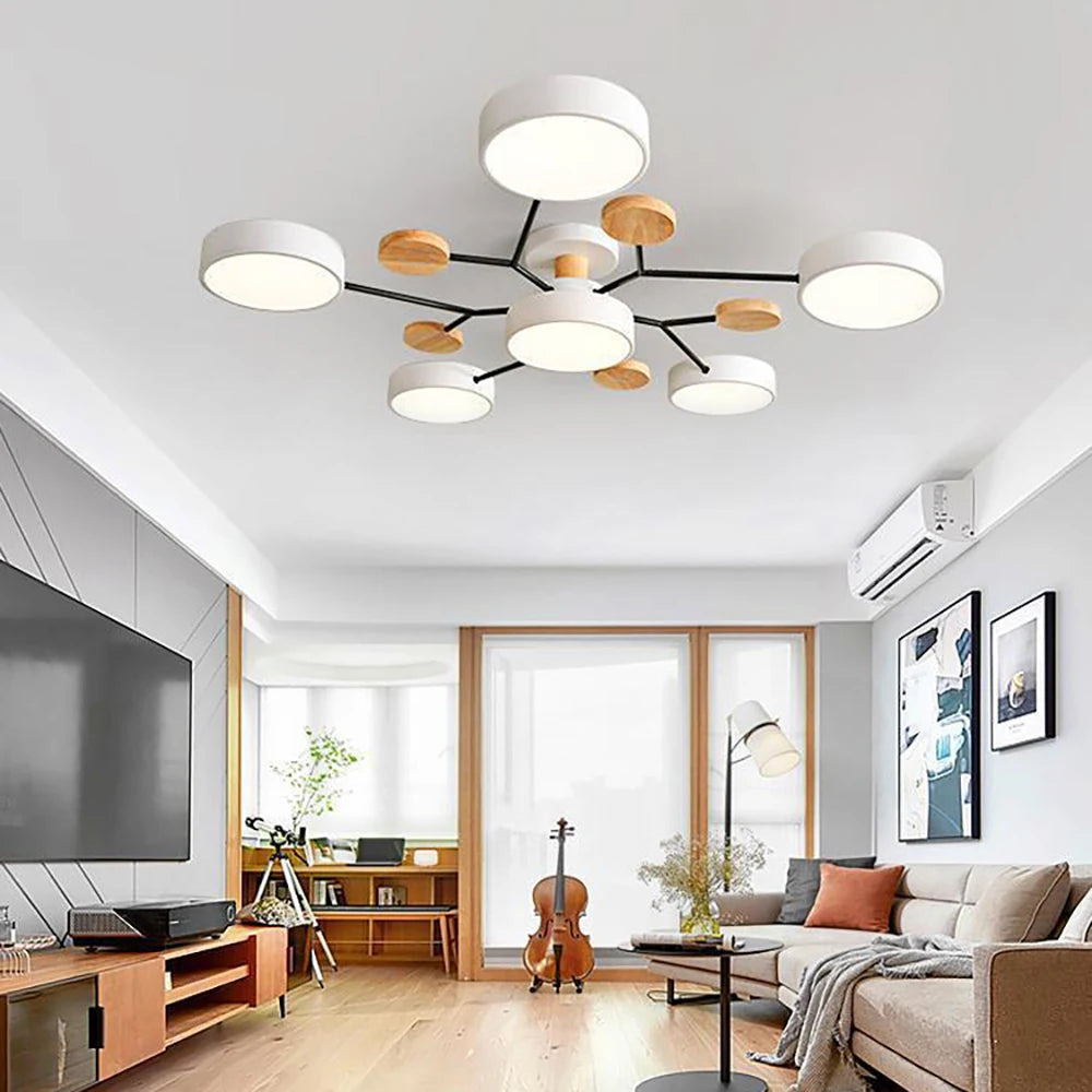 Slim Designer Ceiling Light with Hand-Finished Wrought Iron Detail 3