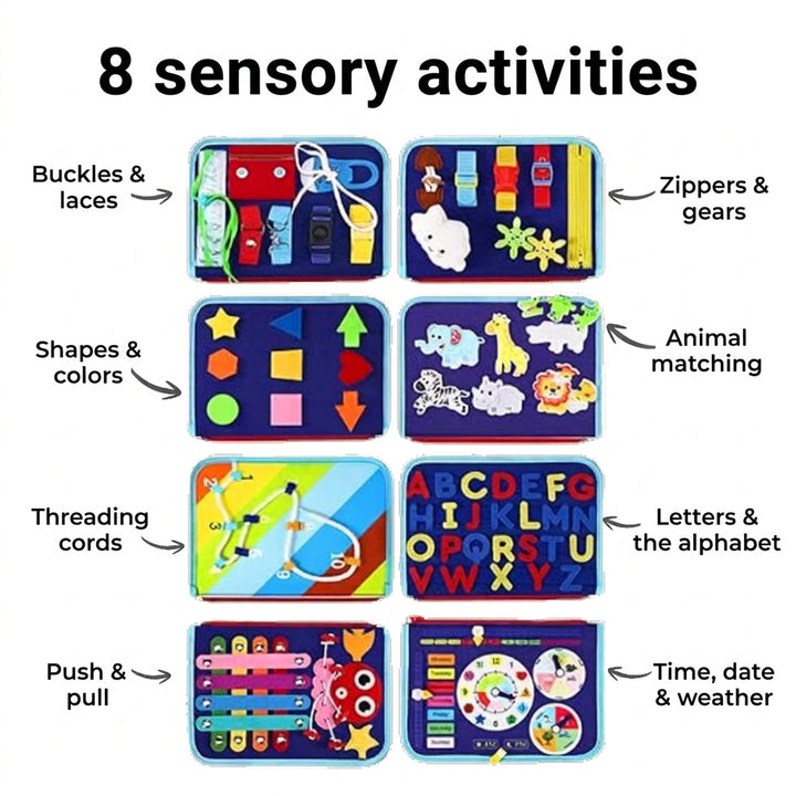Montessori Activity Book for Toddlers Ages 1-5, Soft Felt Learning Toy 6