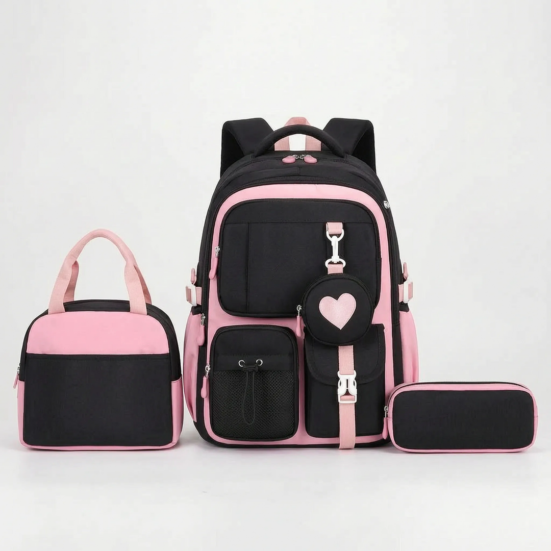 Multi-Compartment Geometric Patterned Backpack - Kinetox
