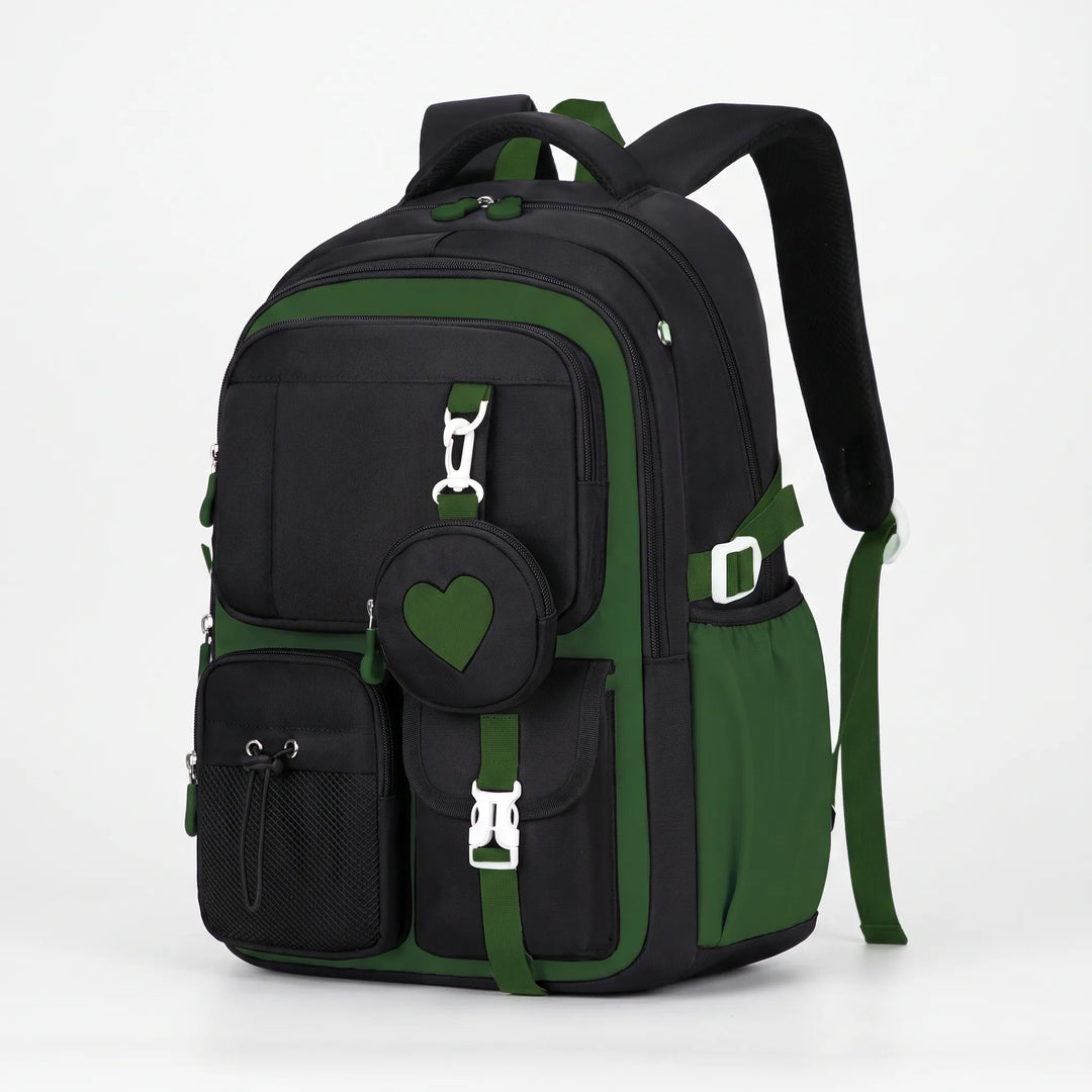 Multi-Compartment Geometric Patterned Backpack - Kinetox