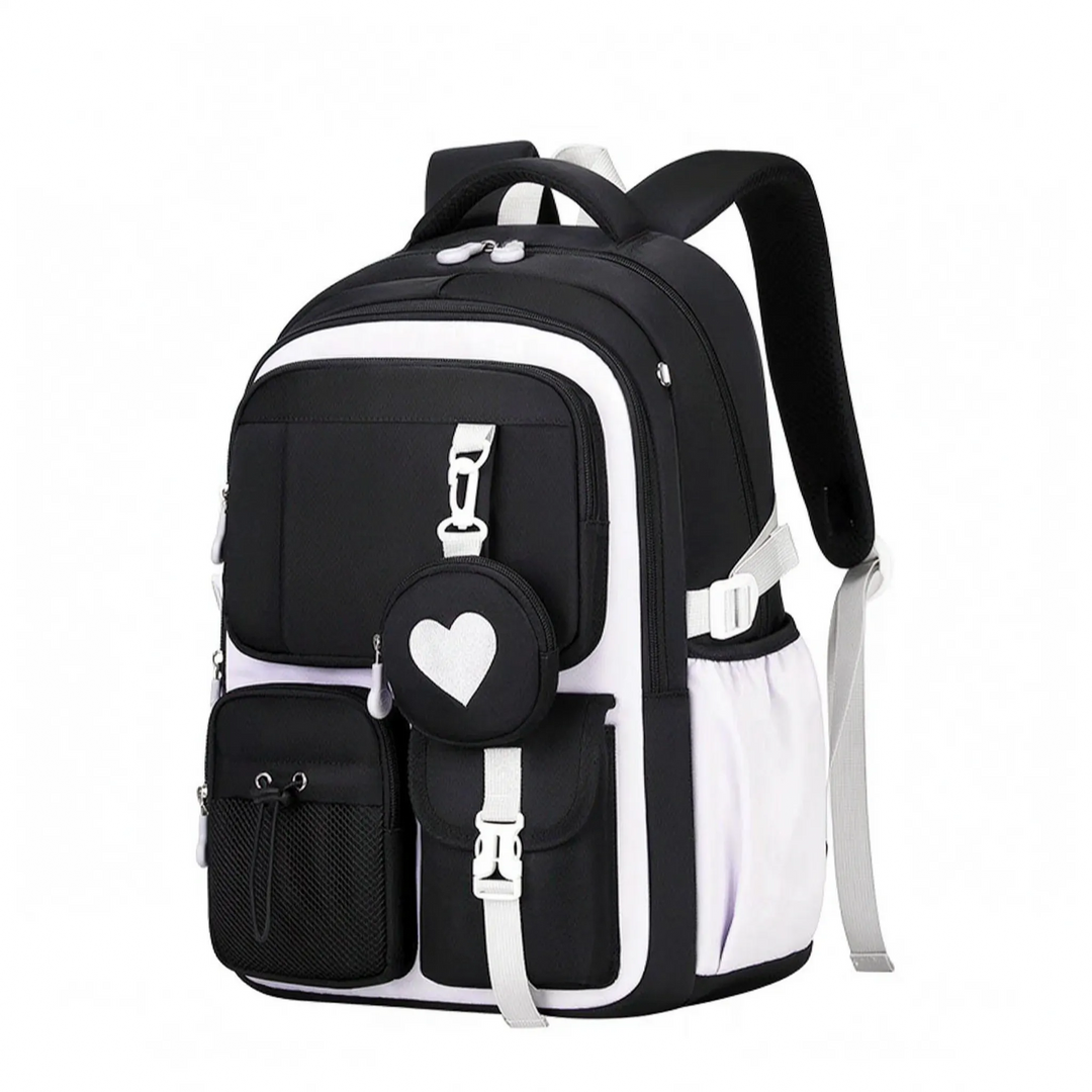 Multi-Compartment Geometric Patterned Backpack - Kinetox