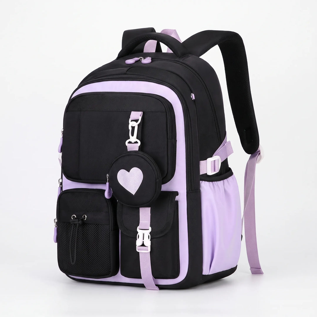 Multi-Compartment Geometric Patterned Backpack - Kinetox