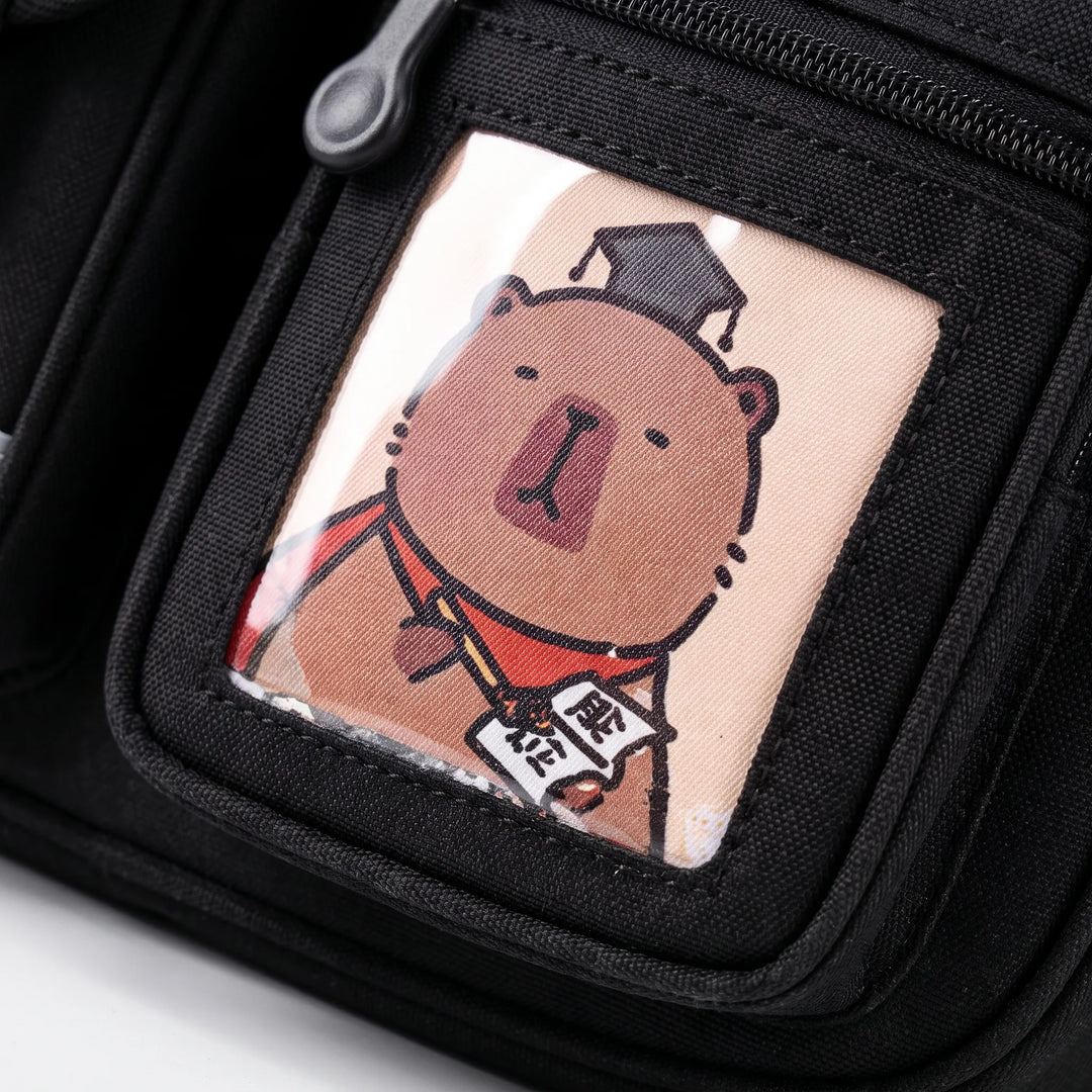 Multi-Pocket Capybara-Themed School Backpack - Viyora