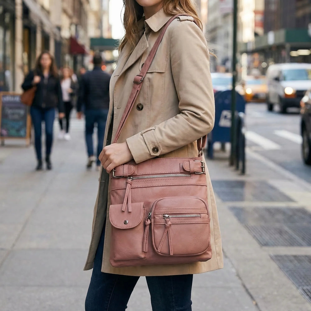 Multi-Pocket Casual Crossbody Bag - Omnura