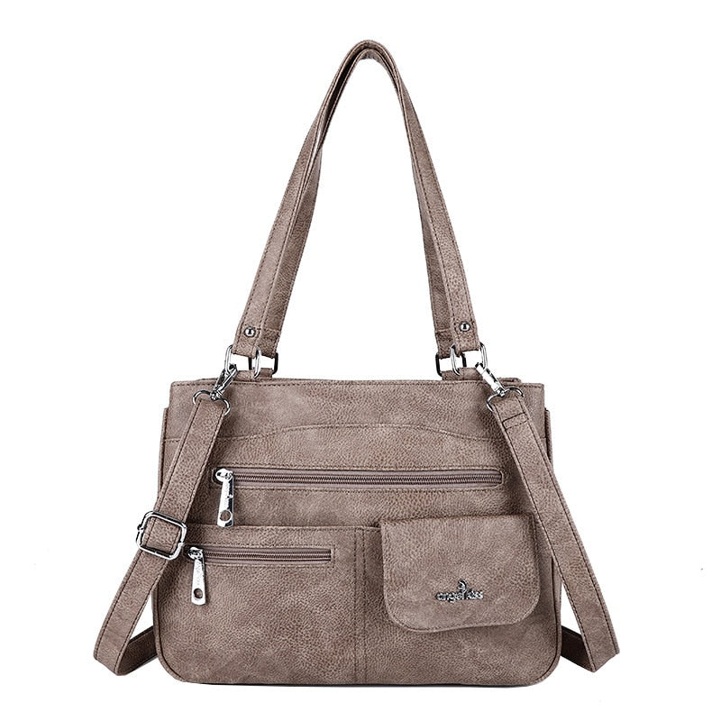 Multi-Pocket Casual Shoulder Bag - Vantira