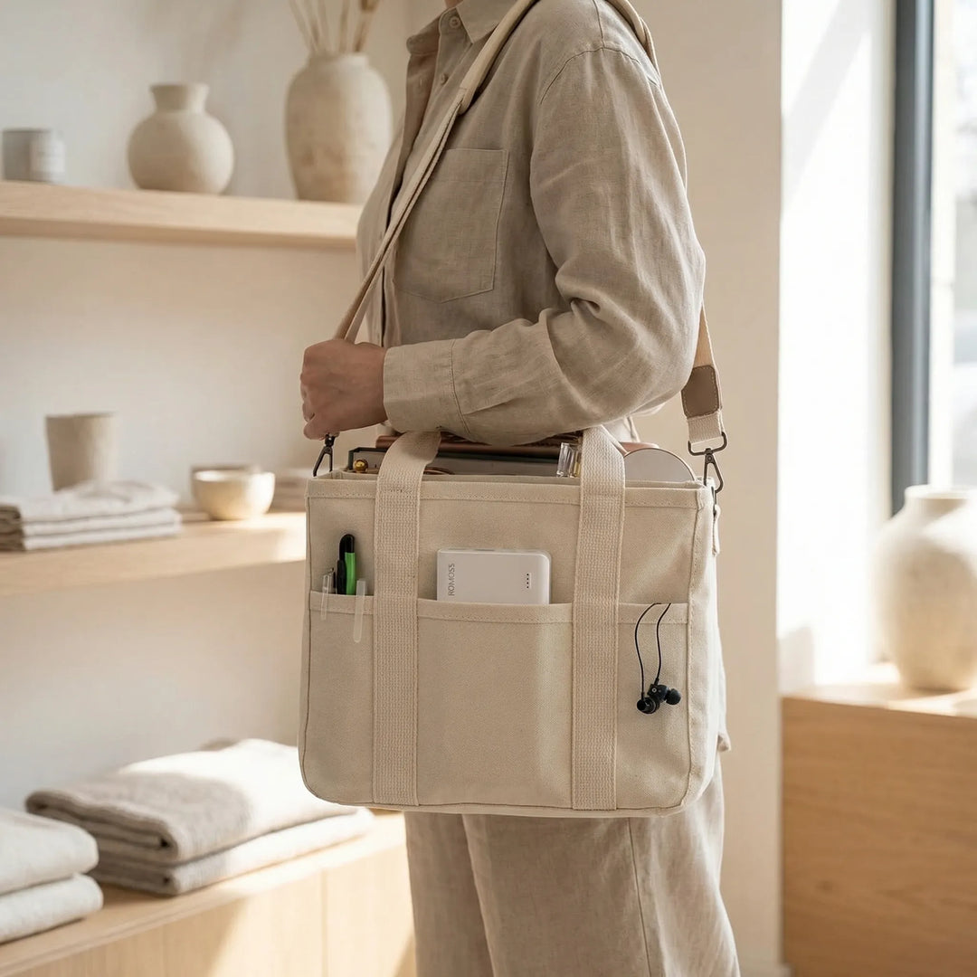 Multi-Pocket Everyday Tote Bag - Omnara