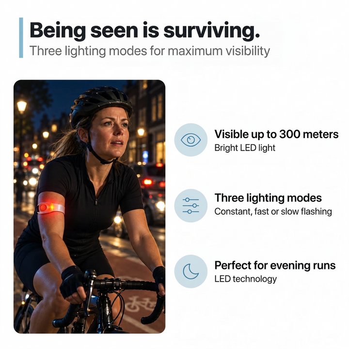 Rechargeable LED Light-Up Sports Armband for Night Running and Cycling 3