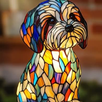 Dog Breed Night Light with Warm Glow, 6-Inch USB Powered Lamp with Inline Switch 17