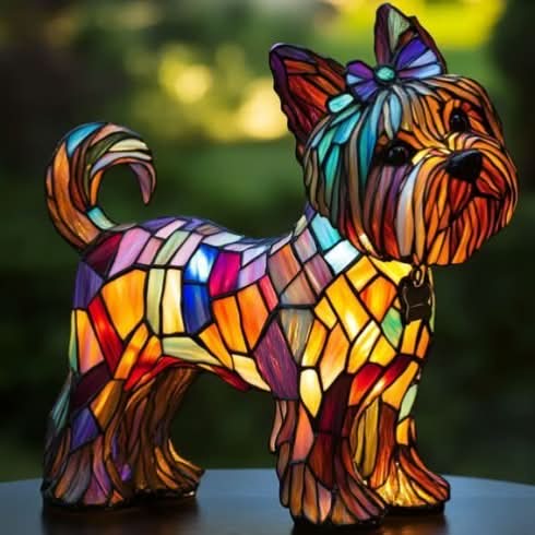 Dog Breed Night Light with Warm Glow, 6-Inch USB Powered Lamp with Inline Switch 27
