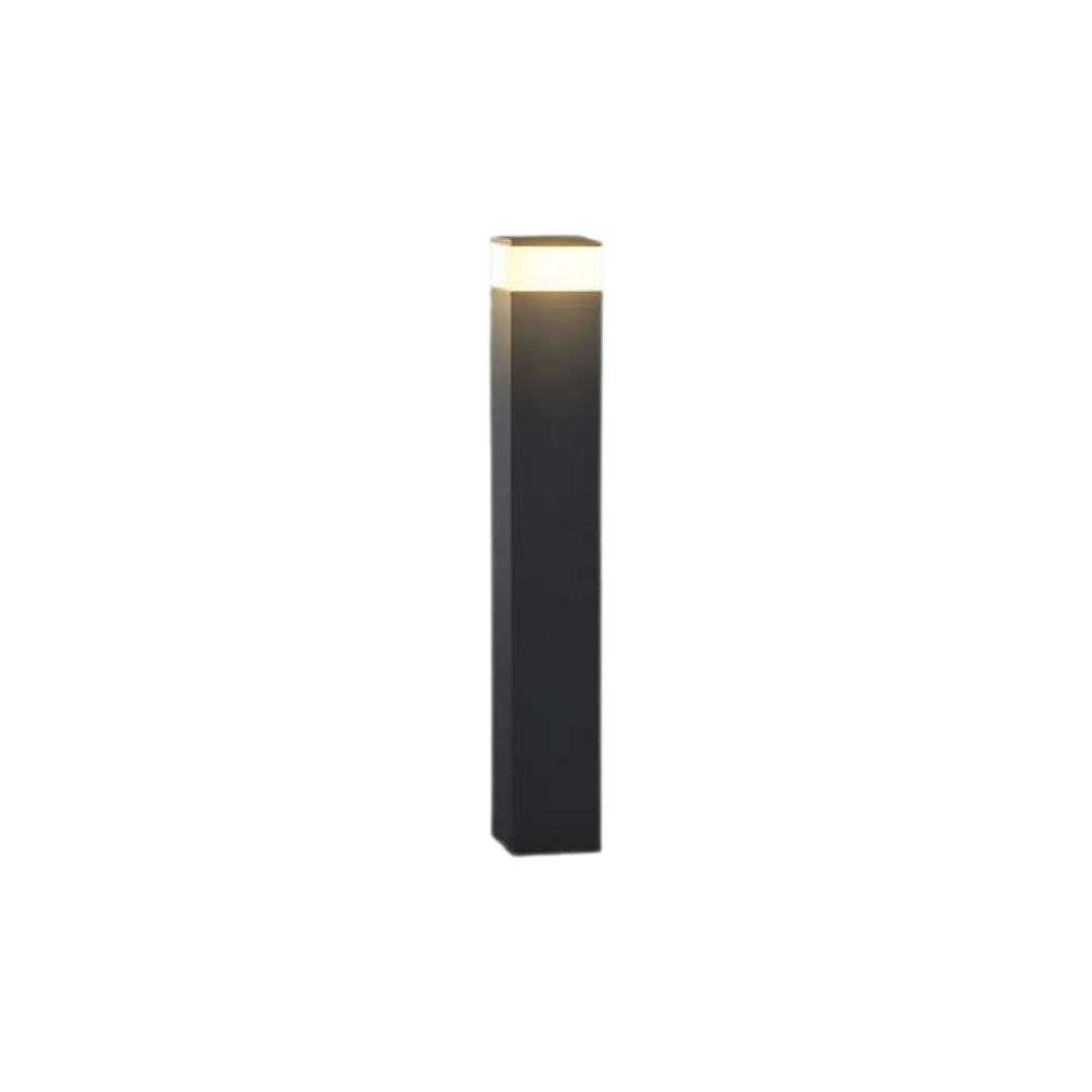 Solar Path Lights – Black Rectangular Bollard Post, Warm White LED, IP65 2