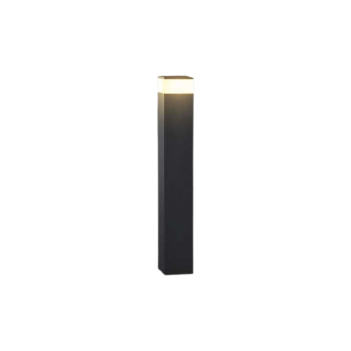 Solar Path Lights – Black Rectangular Bollard Post, Warm White LED, IP65 2