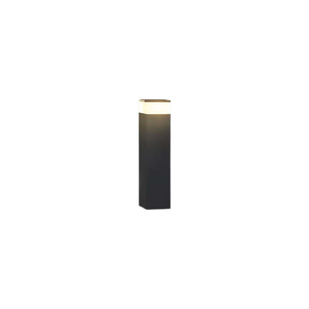 Solar Path Lights – Black Rectangular Bollard Post, Warm White LED, IP65 1