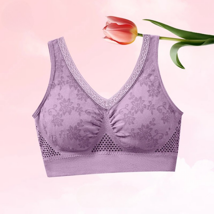 Seamless Wire-Free Comfort Bra with Wide Straps and Ventilation Zones 6