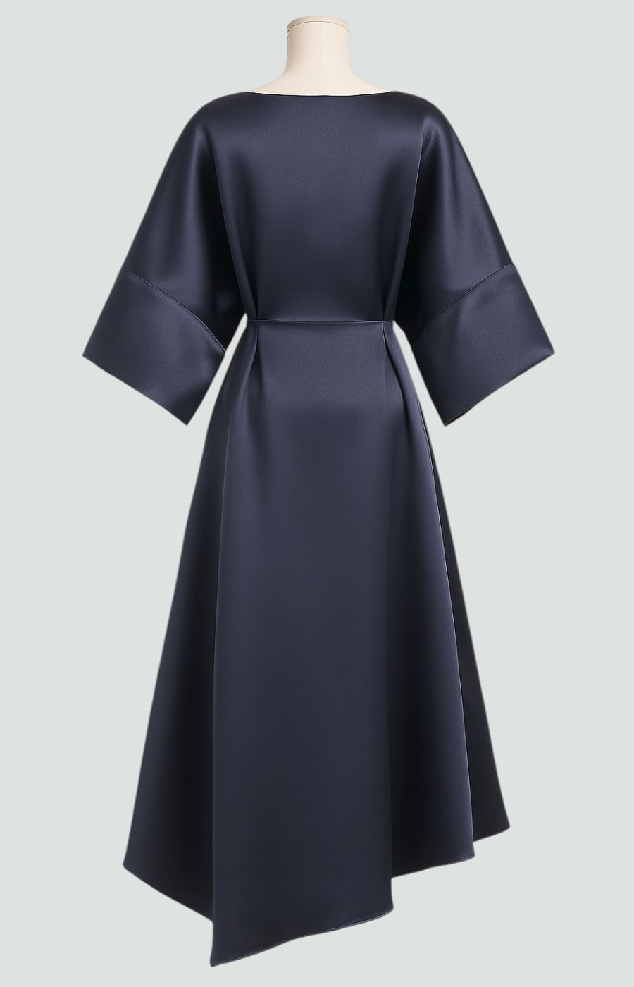 Women's Draped Brooch Maxi Dress – Cape Sleeve Gown for Formal Events 8