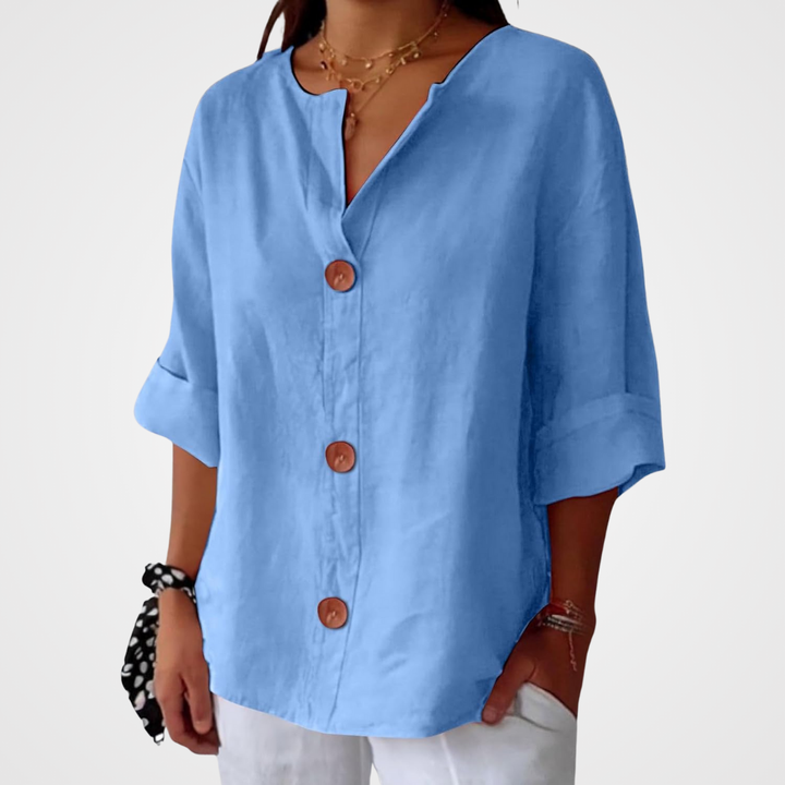 Olivia Loose Linen Blouse – Light & Comfortable Summer Top 14