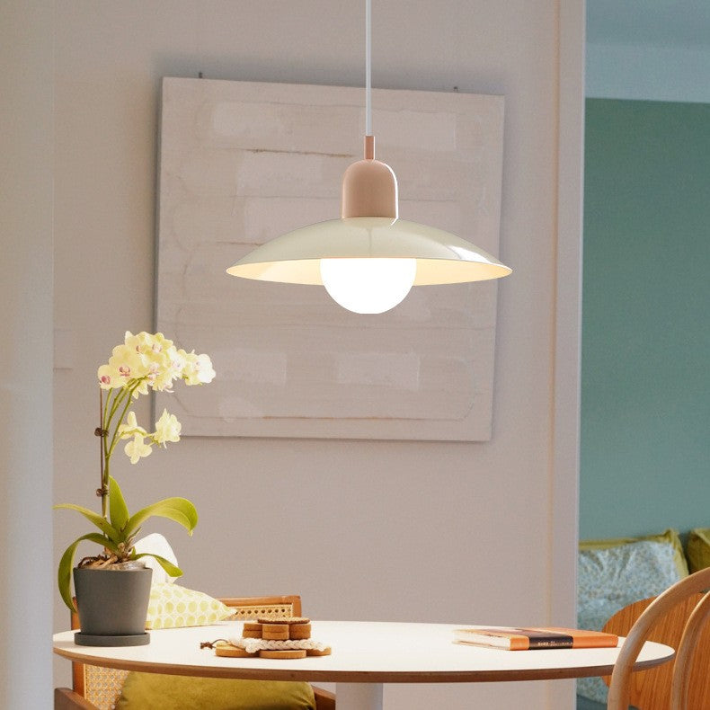 Nordic Macaron Bauhaus Pendant Light, Modern Minimalist Dome Ceiling Fixture 2