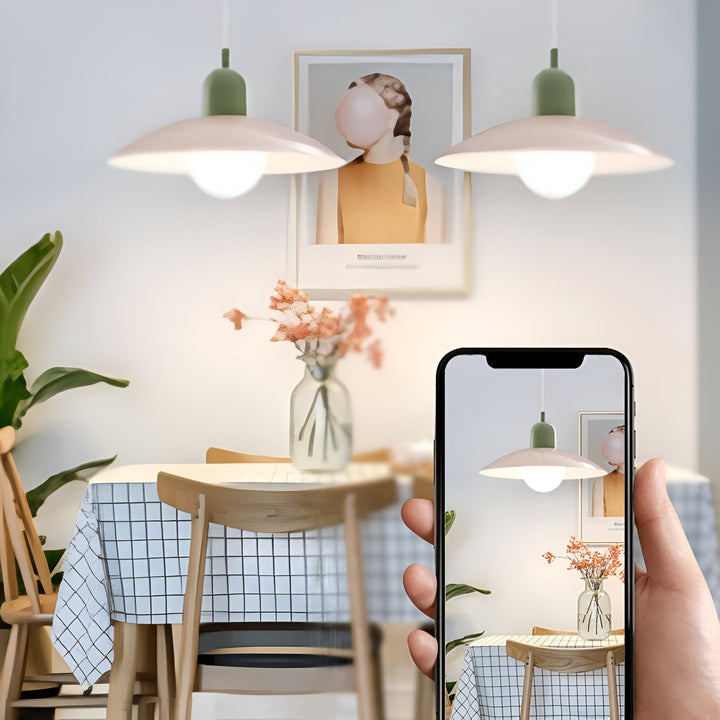 Nordic Macaron Bauhaus Pendant Light, Modern Minimalist Dome Ceiling Fixture 3