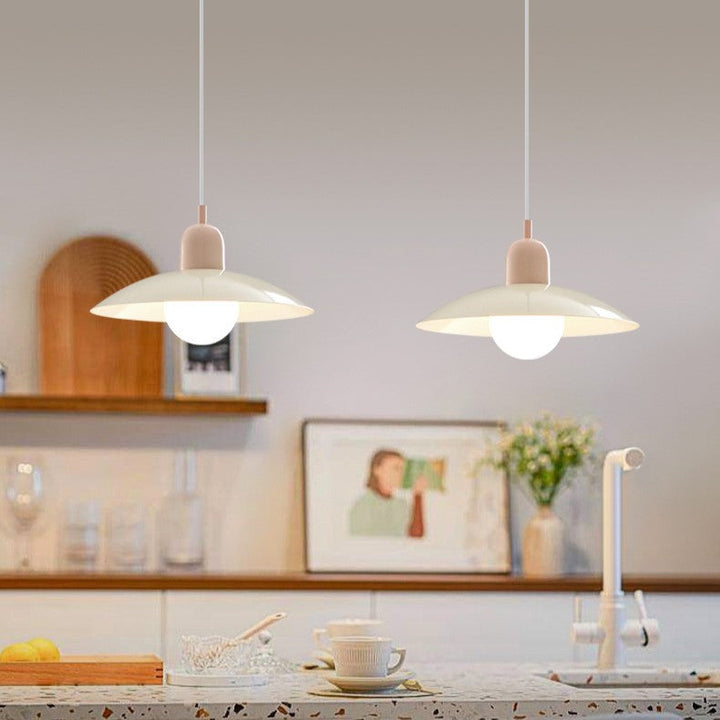 Nordic Macaron Bauhaus Pendant Light, Modern Minimalist Dome Ceiling Fixture 4