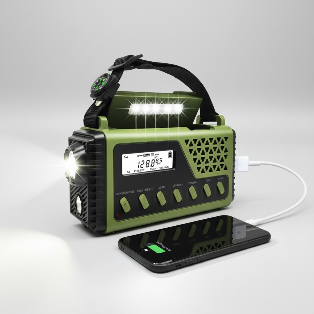Emergency Weather Radio with Hand Crank, Solar and USB-C Power, AM/FM/Shortwave 19