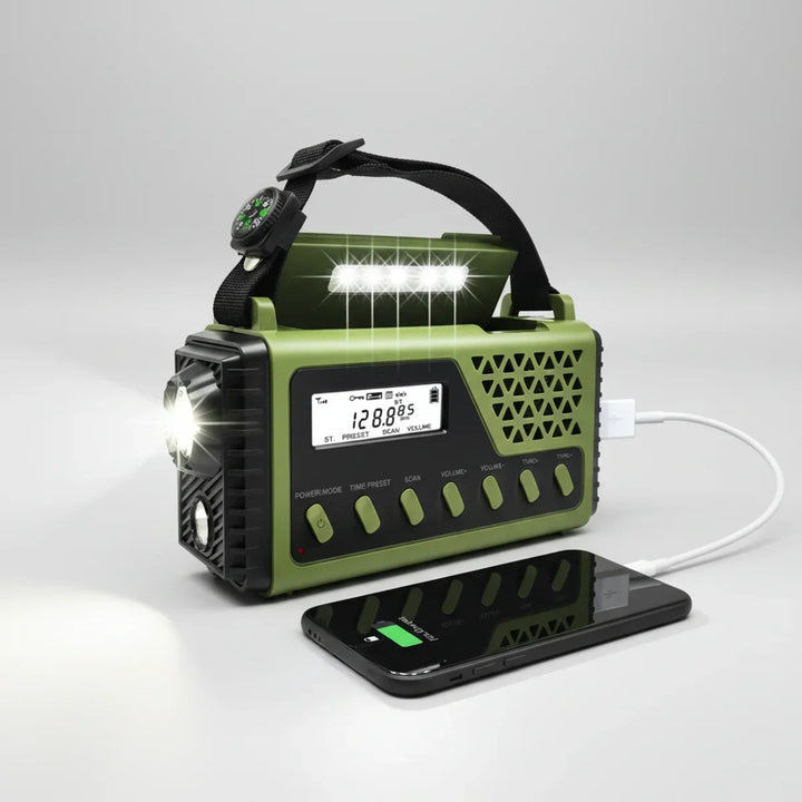 Emergency Weather Radio with Hand Crank, Solar and USB-C Power, AM/FM/Shortwave 3