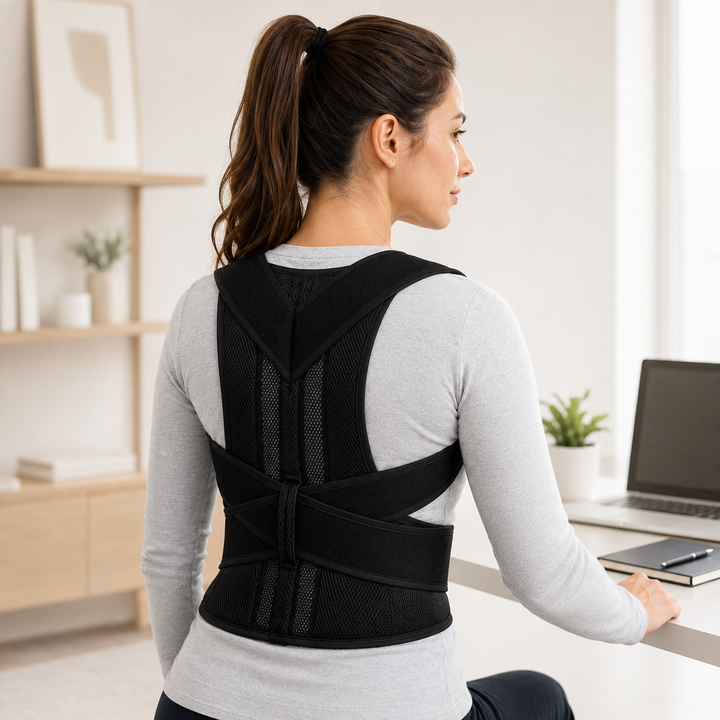 Adjustable Upper Back Posture Corrector Brace with Breathable Mesh 12