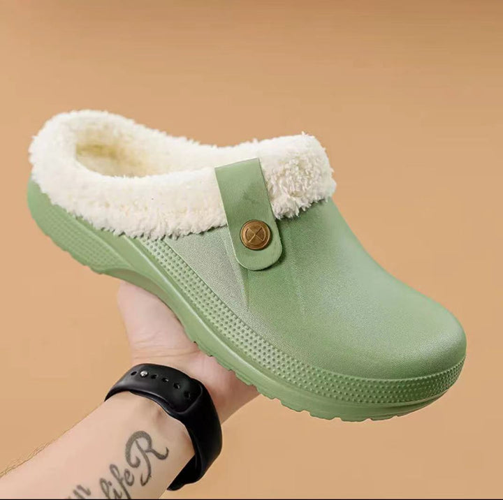 Men's Waterproof Faux Fur Lined Winter Clogs 13
