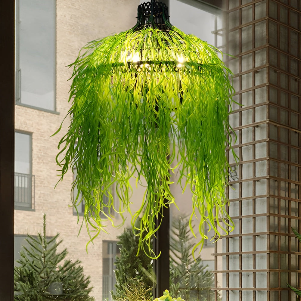 Industrial 3-Light Chandelier in Metal and Acrylic for Indoor Decor 2