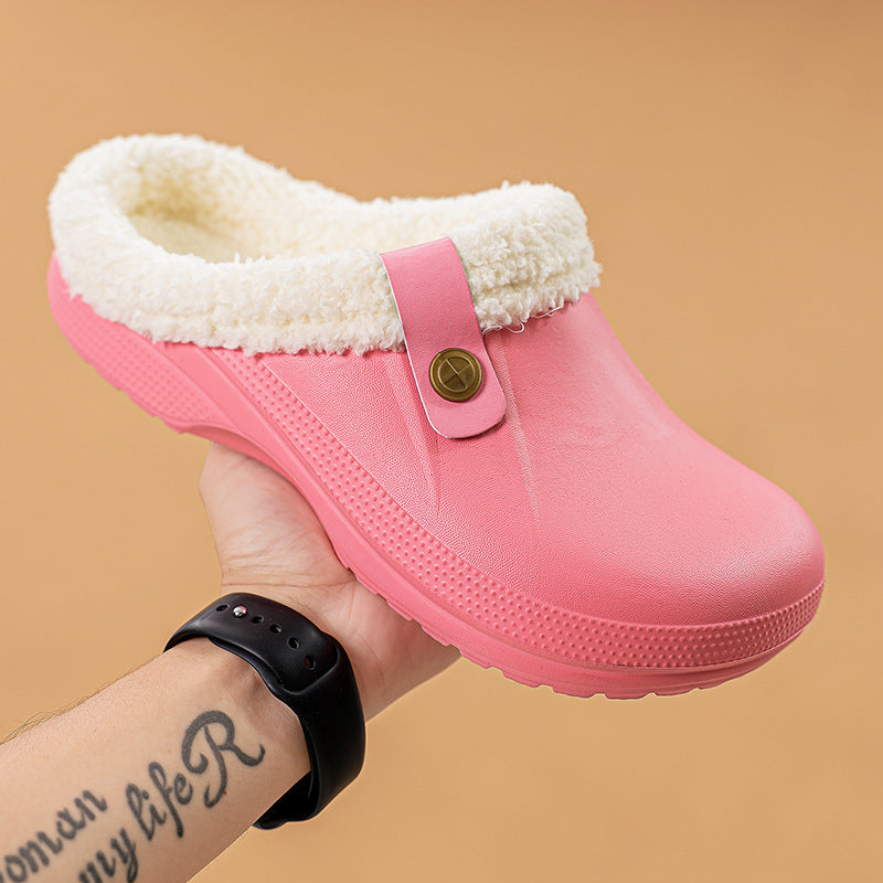 Men's Waterproof Faux Fur Lined Winter Clogs 16