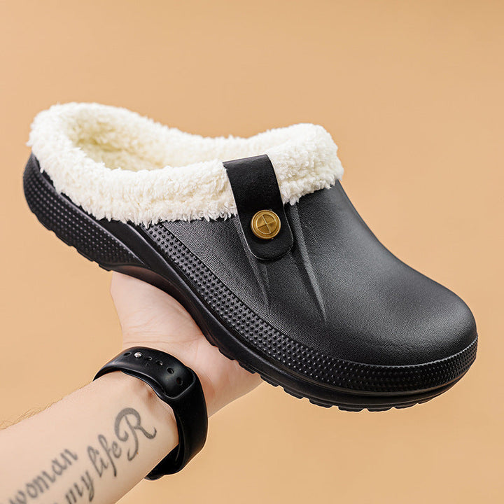 Men's Waterproof Faux Fur Lined Winter Clogs 12