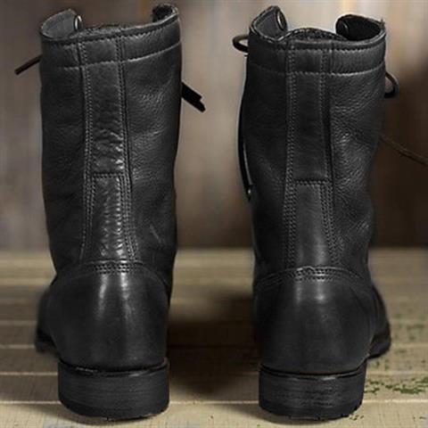 Women's Lace-Up Combat Boots with Supportive Sole 4
